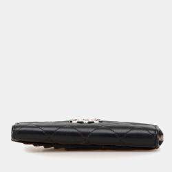 Chanel Black CC Quilted Lambskin Coin and Card Case Bag