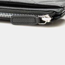 Chanel Black CC Quilted Lambskin Coin and Card Case Bag