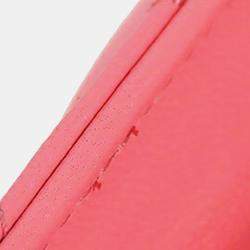 Chanel Pink CC Quilted Lambskin Hook Card Holder Bag