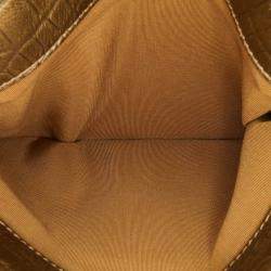 Quilted Croc Embossed Metallic Calfskin Easy Trip Belt Bag
