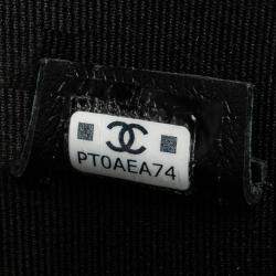 Chanel Black CC Quilted Caviar Pouch
