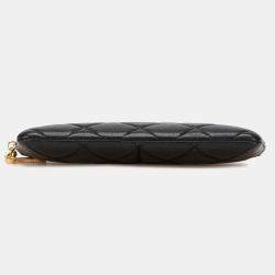 Chanel Black CC Quilted Caviar Pouch