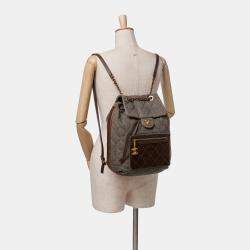 CC Quilted Denim and Calfskin Backpack