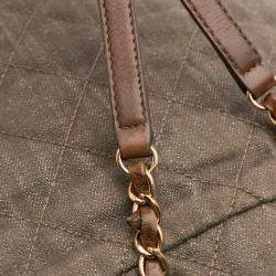 CC Quilted Denim and Calfskin Backpack