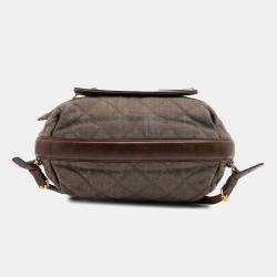 CC Quilted Denim and Calfskin Backpack
