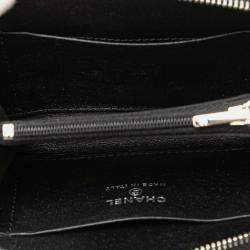 Pre Owned Chanel Black Quilted Lambskin CC Crystal Coin Pouch