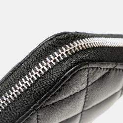 Pre Owned Chanel Black Quilted Lambskin CC Crystal Coin Pouch