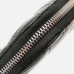 Pre Owned Chanel Black Quilted Lambskin CC Crystal Coin Pouch