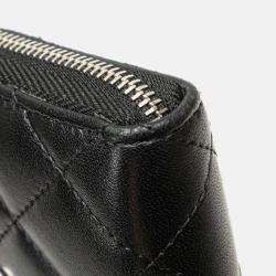 Pre Owned Chanel Black Quilted Lambskin CC Crystal Coin Pouch