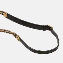 Pre Owned Chanel Quilted Caviar Twist Your Buttons Flap Chain Belt Bag