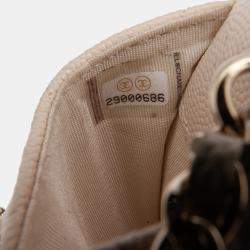 Pre Owned Chanel Beige Quilted Caviar ID Card Holder