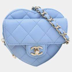 Pre Owned Chanel Mini Lambskin CC in Love Heart Belt Bag