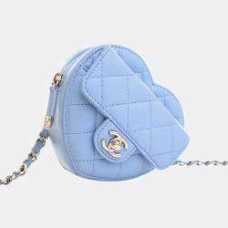 Pre Owned Chanel Mini Lambskin CC in Love Heart Belt Bag