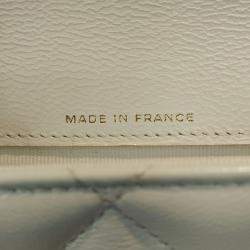 Pre Owned Chanel White Lambskin Leather Punk Chain Belt Bag