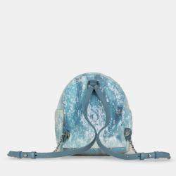 Pre Owned Chanel Mini Blue Sequins and Lambskin Waterfall Backpack