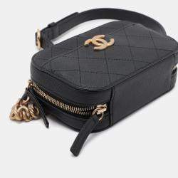 Pre Owned Chanel CC Stitched Caviar Waist Bag