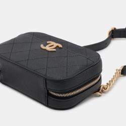 Pre Owned Chanel CC Stitched Caviar Waist Bag