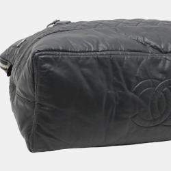 Pre Owned Chanel Quilted Coated Canvas Horizontal Sport Weekender