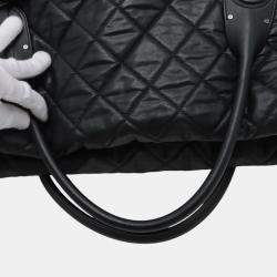 Pre Owned Chanel Quilted Coated Canvas Horizontal Sport Weekender