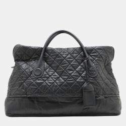 Pre Owned Chanel Quilted Coated Canvas Horizontal Sport Weekender