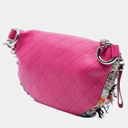 Pre Owned Chanel Tweed and Stitched Calfskin Gabrielle Waist Bag