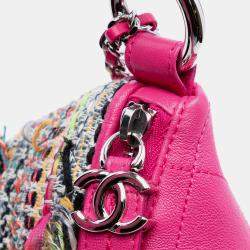 Pre Owned Chanel Tweed and Stitched Calfskin Gabrielle Waist Bag