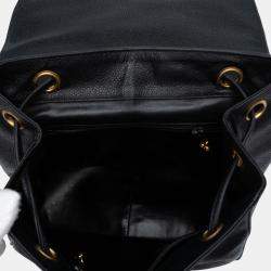 Pre Owned Chanel CC Caviar Turn Lock Backpack