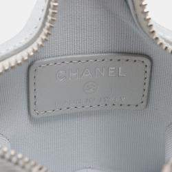 Pre Owned Chanel Metallic Lambskin Walk Of Fame Star Clip On Coin Purse