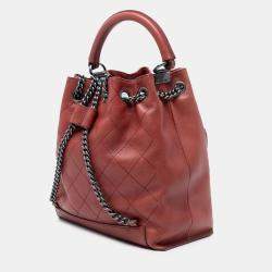 Pre Owned Chanel Medium Stitched Calfskin Urban Luxury Drawstring Backpack