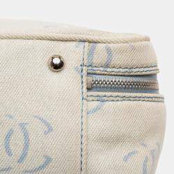 Pre Owned Chanel Blue CC Denim Travel Bag