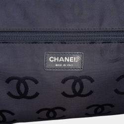 Pre Owned Chanel Blue CC Denim Travel Bag