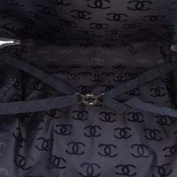 Pre Owned Chanel Blue CC Denim Travel Bag