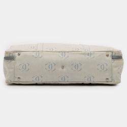 Pre Owned Chanel Blue CC Denim Travel Bag