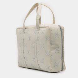 Pre Owned Chanel Blue CC Denim Travel Bag