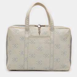 Pre Owned Chanel Blue CC Denim Travel Bag