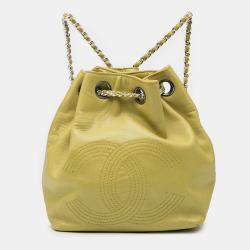 Pre Owned CC Lambskin Drawstring Backpack