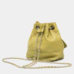 Pre Owned CC Lambskin Drawstring Backpack