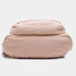 Pre Owned Chanel Quilted Canvas Front Pocket Fringe Backpack