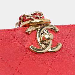 Chanel Red CC Matelasse Backpack