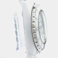 Chanel White Ceramic J12 H3826 Quartz Women's Wristwatch 33 mm