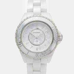 Chanel White Ceramic J12 H6477 Quartz Women's Wristwatch 33 mm