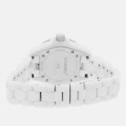 Chanel White Ceramic J12 H0967 Quartz Women's Wristwatch 33 mm