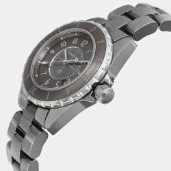 Chanel Grey Titanium J12 H2978 Quartz Women's Wristwatch 33 mm