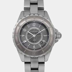 Chanel Grey Titanium J12 H2978 Quartz Women's Wristwatch 33 mm