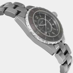 Chanel Grey Titanium J12 H2978 Quartz Women's Wristwatch 33 mm