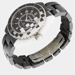 Chanel Black Ceramic J12 H7988 Automatic Women's Wristwatch 38 mm