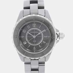 Chanel Black Ceramic J12 H2978 Quartz Women's Wristwatch 33 mm