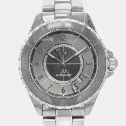 Chanel J12 Chromatic Gray Arabic Dial Ceramic Steel Automatic Unisex Watch 41 mm