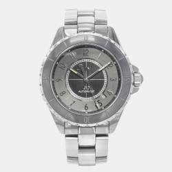 Chanel J12 Chromatic Gray Arabic Dial Ceramic Steel Automatic Unisex Watch 41 mm