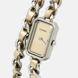 Chanel Mirror Stainless Steel Leather Premiere Limited Edition H5583 Women's Wristwatch 16 mm